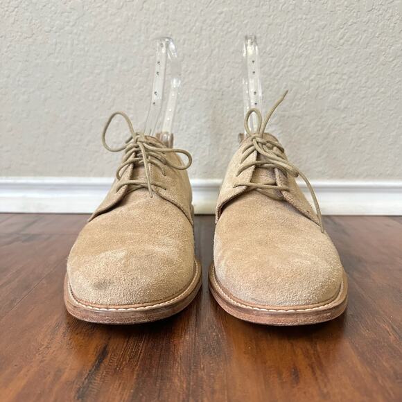 AMI ALEXANDRE MATTIUSSI Derby Shoes Tan Suede Lace Up Bluchers